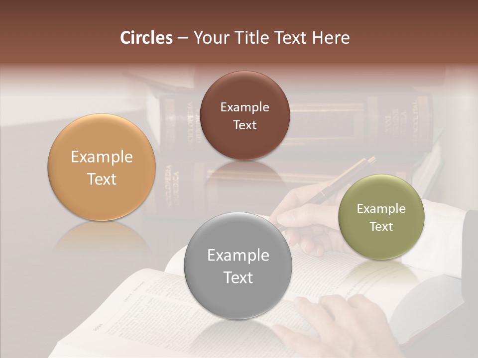 Lawyer Book Hand PowerPoint Template