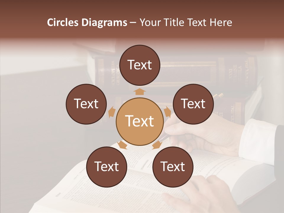 Lawyer Book Hand PowerPoint Template