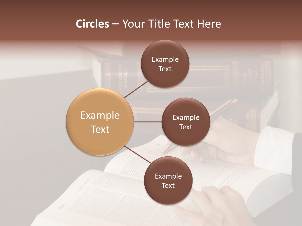 Lawyer Book Hand PowerPoint Template