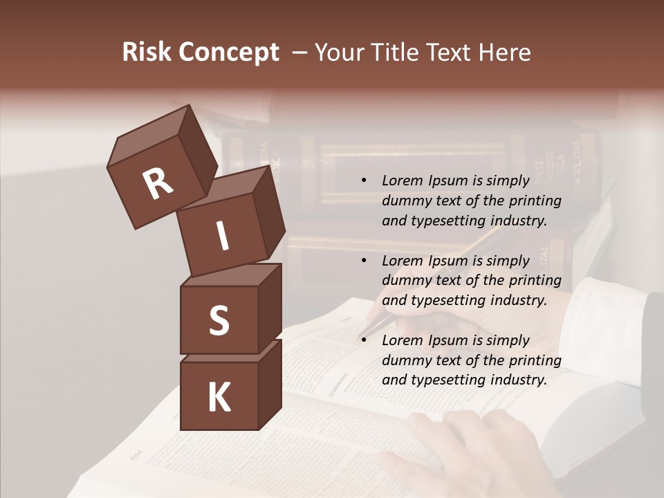 Lawyer Book Hand PowerPoint Template