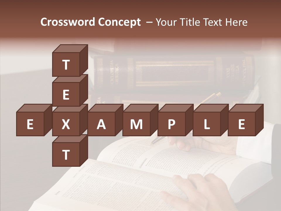 Lawyer Book Hand PowerPoint Template