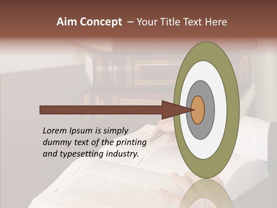 Lawyer Book Hand PowerPoint Template