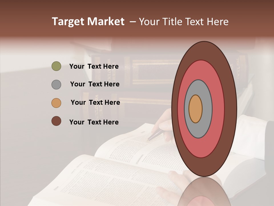 Lawyer Book Hand PowerPoint Template