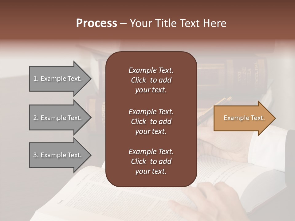 Lawyer Book Hand PowerPoint Template