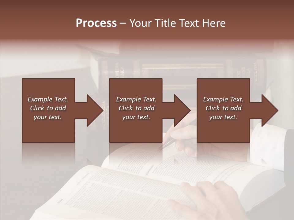 Lawyer Book Hand PowerPoint Template