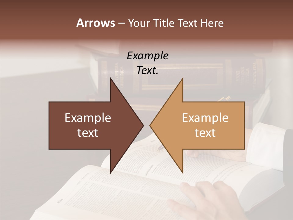 Lawyer Book Hand PowerPoint Template