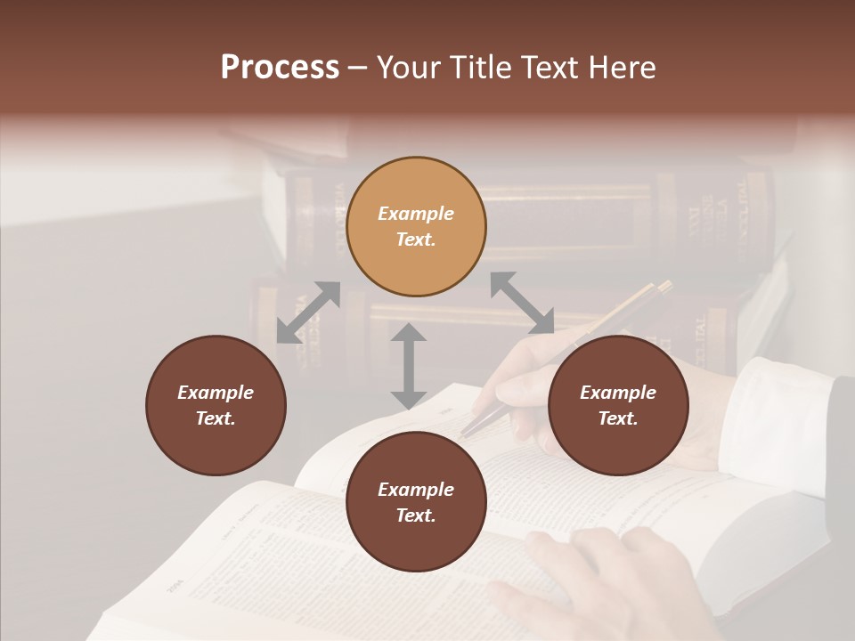 Lawyer Book Hand PowerPoint Template