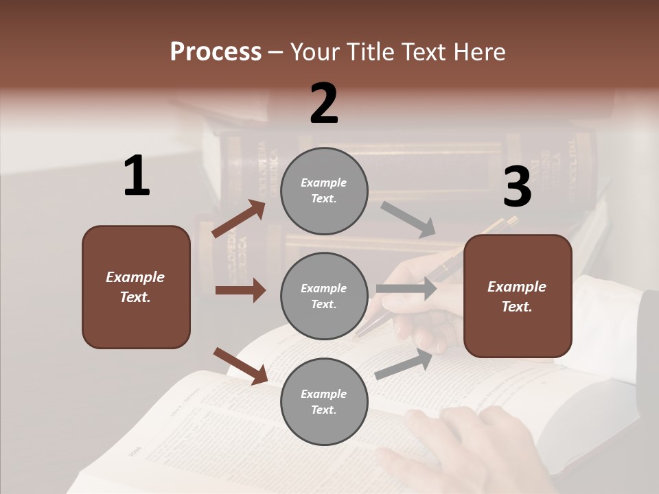 Lawyer Book Hand PowerPoint Template