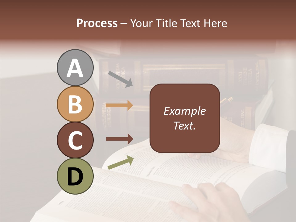 Lawyer Book Hand PowerPoint Template