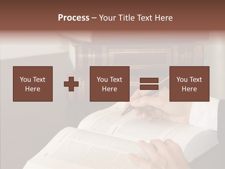 Lawyer Book Hand PowerPoint Template