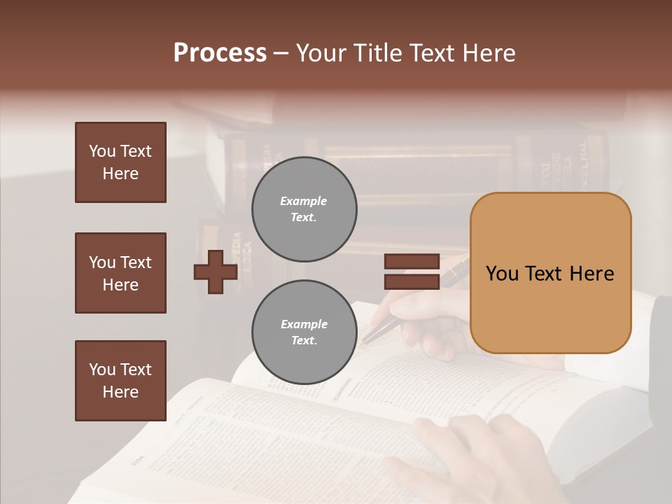 Lawyer Book Hand PowerPoint Template