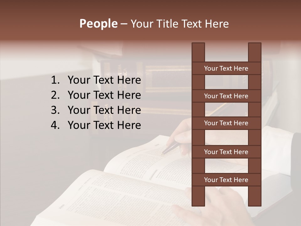 Lawyer Book Hand PowerPoint Template