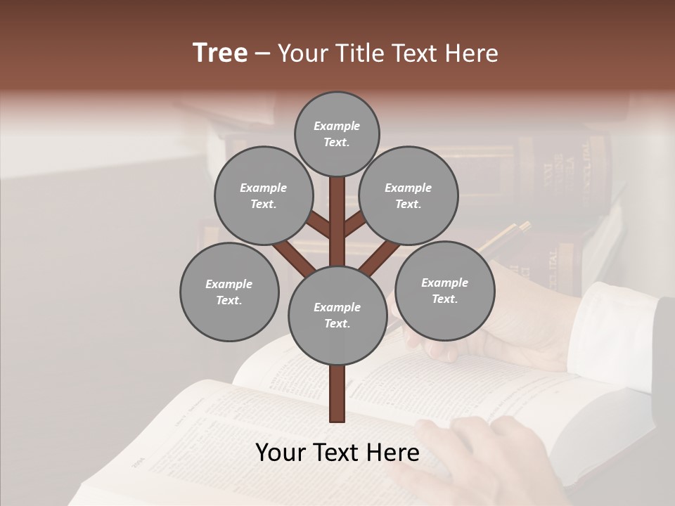 Lawyer Book Hand PowerPoint Template