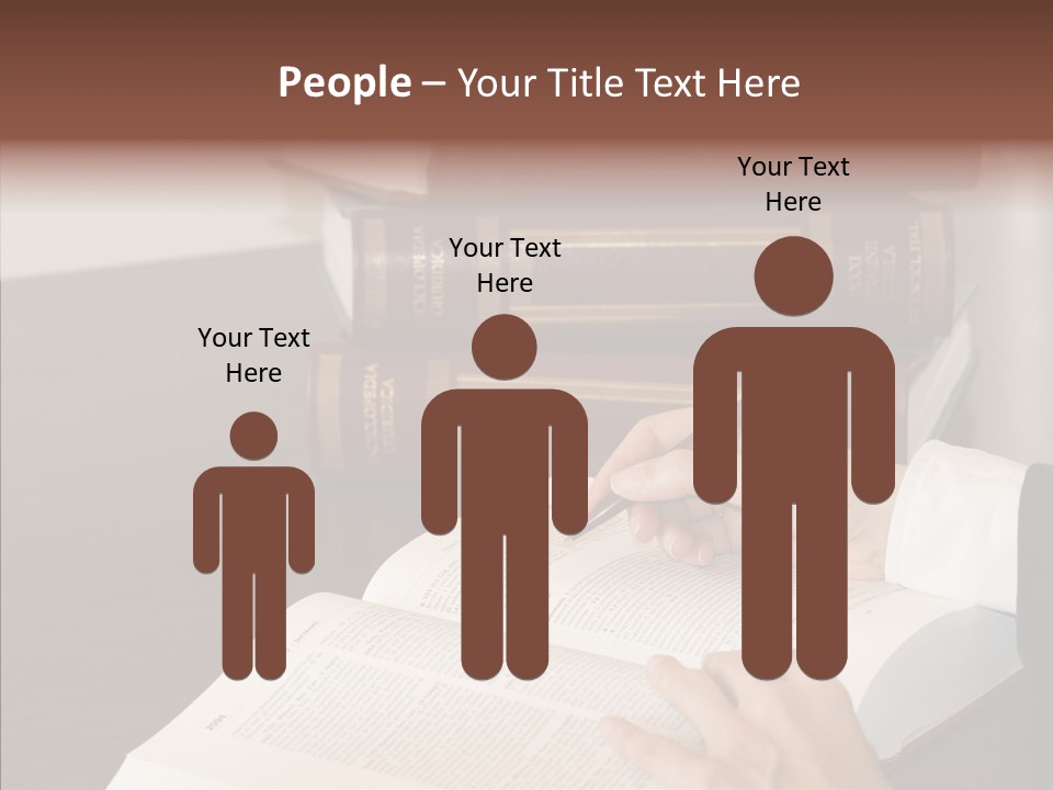 Lawyer Book Hand PowerPoint Template