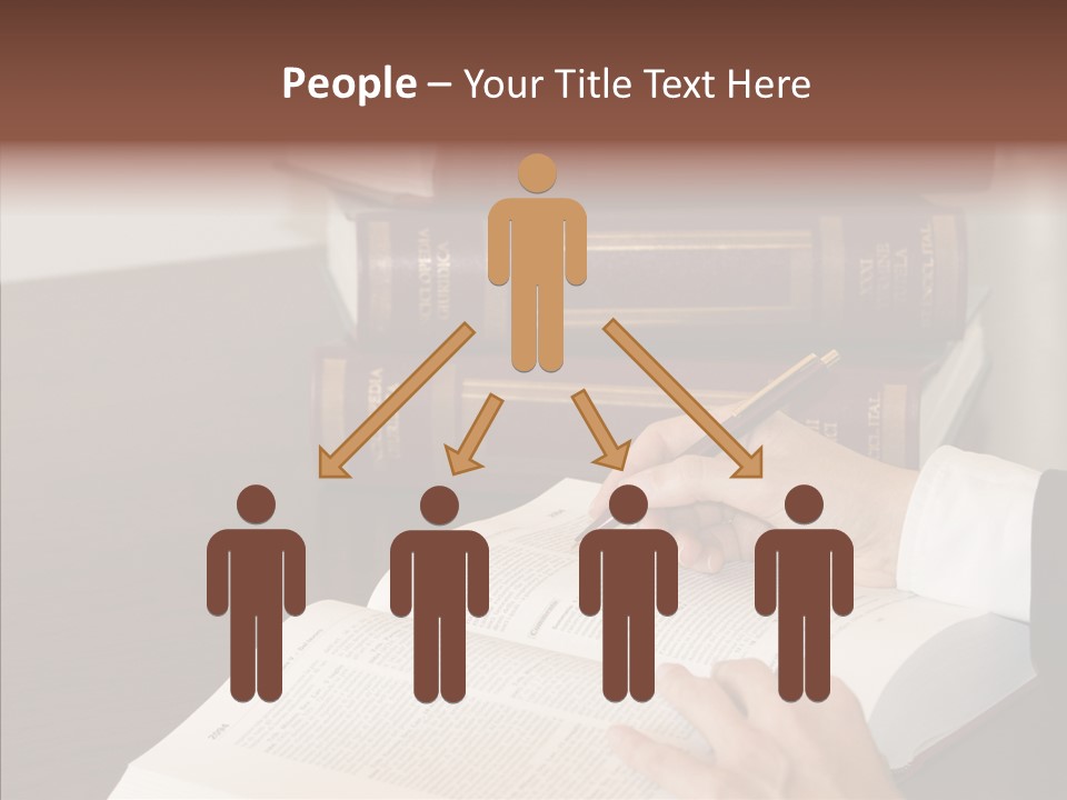 Lawyer Book Hand PowerPoint Template