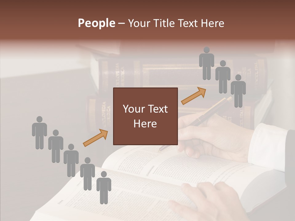 Lawyer Book Hand PowerPoint Template