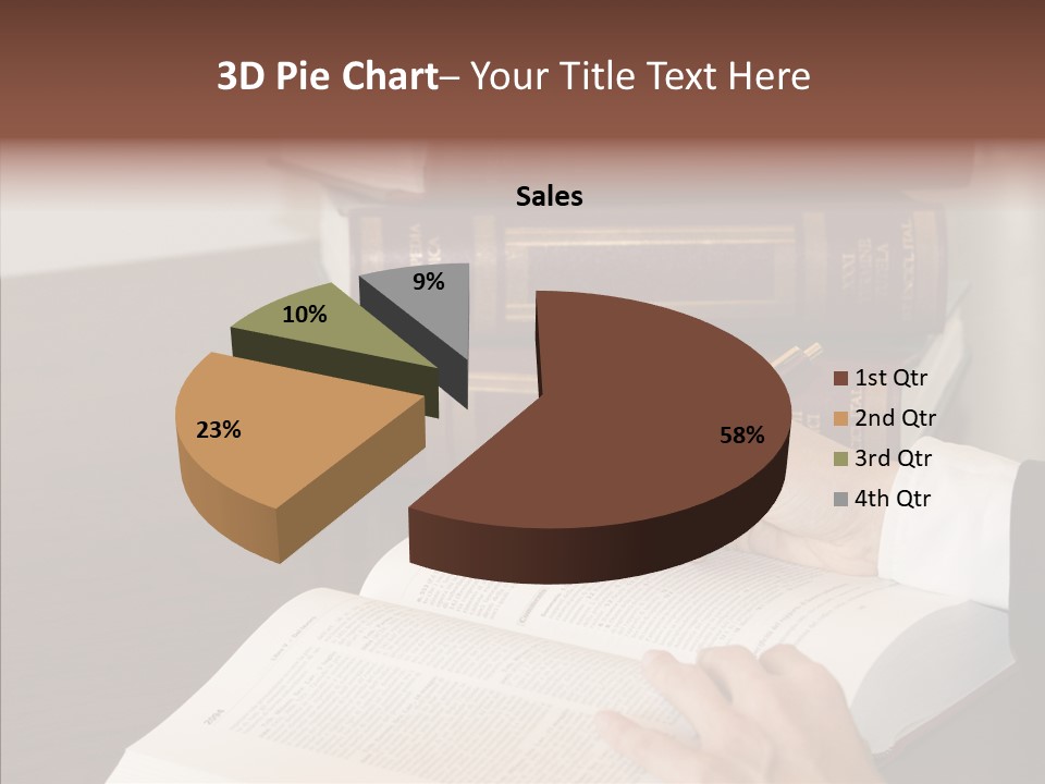 Lawyer Book Hand PowerPoint Template