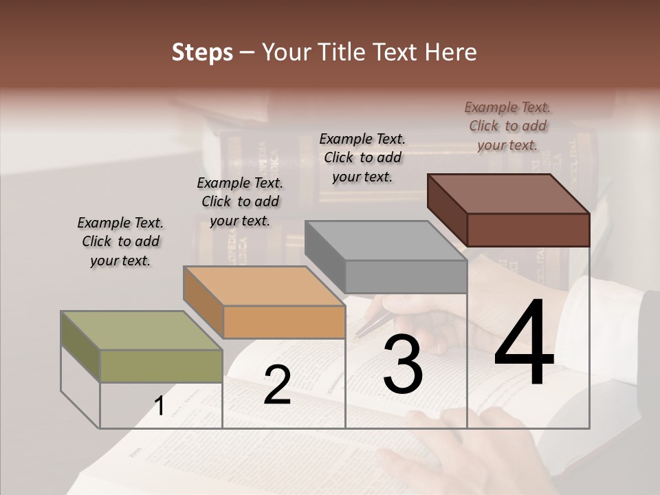 Lawyer Book Hand PowerPoint Template