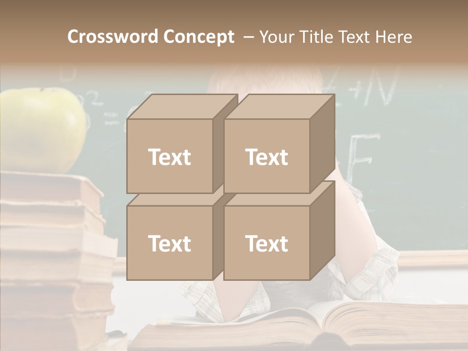 Innocence Boy Think PowerPoint Template