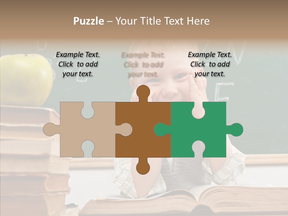 Innocence Boy Think PowerPoint Template