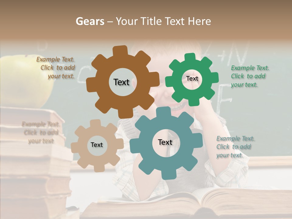 Innocence Boy Think PowerPoint Template