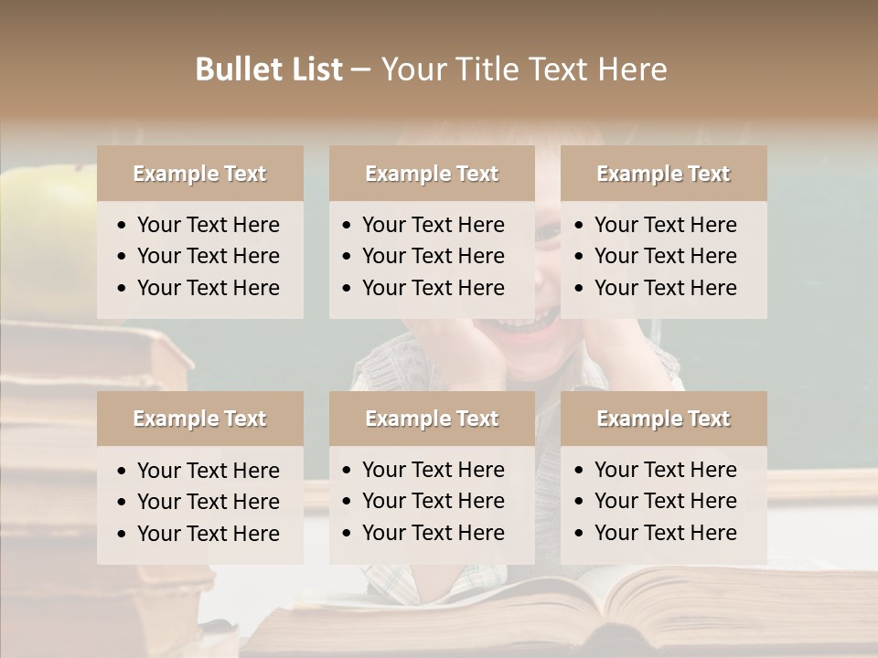 Innocence Boy Think PowerPoint Template