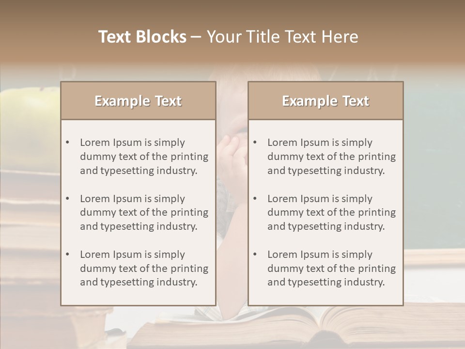 Innocence Boy Think PowerPoint Template