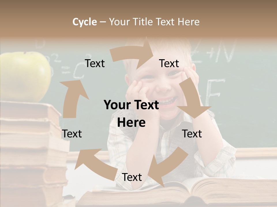 Innocence Boy Think PowerPoint Template