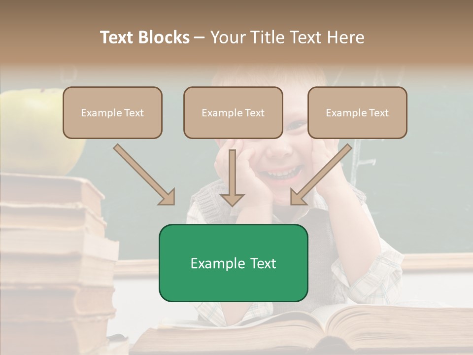 Innocence Boy Think PowerPoint Template