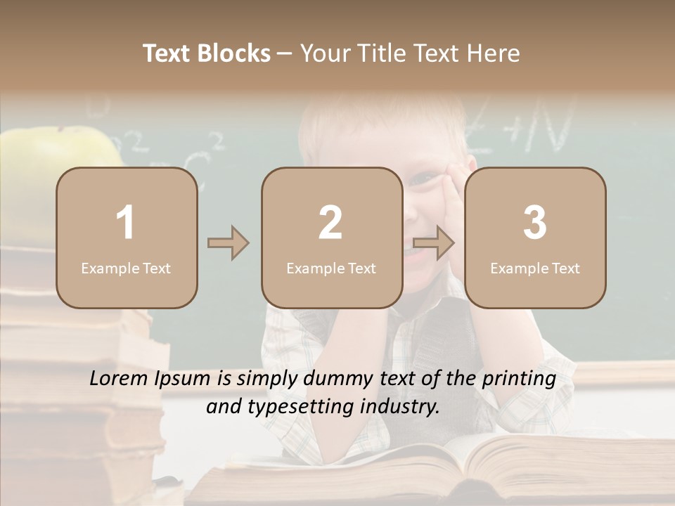 Innocence Boy Think PowerPoint Template