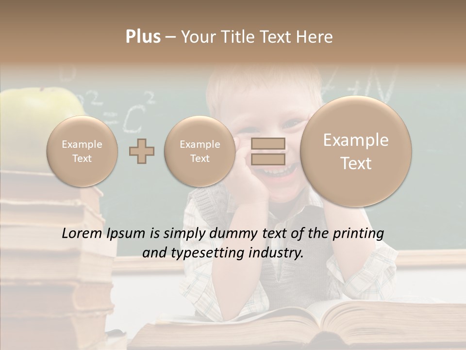 Innocence Boy Think PowerPoint Template