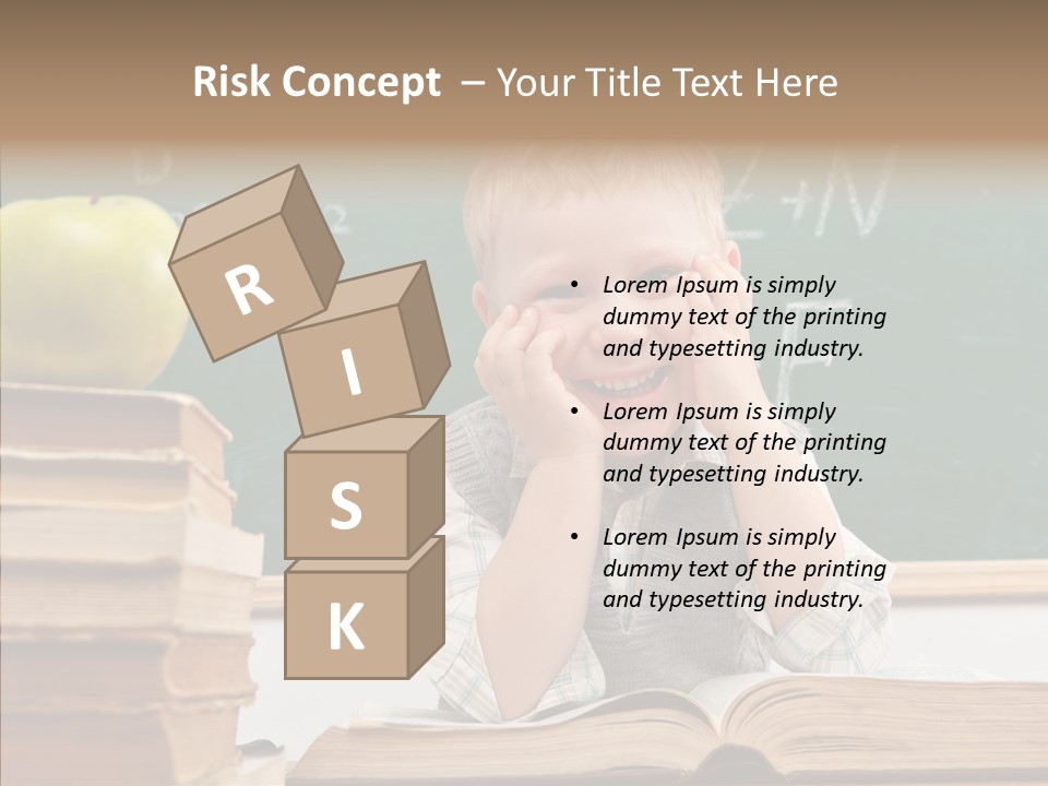 Innocence Boy Think PowerPoint Template