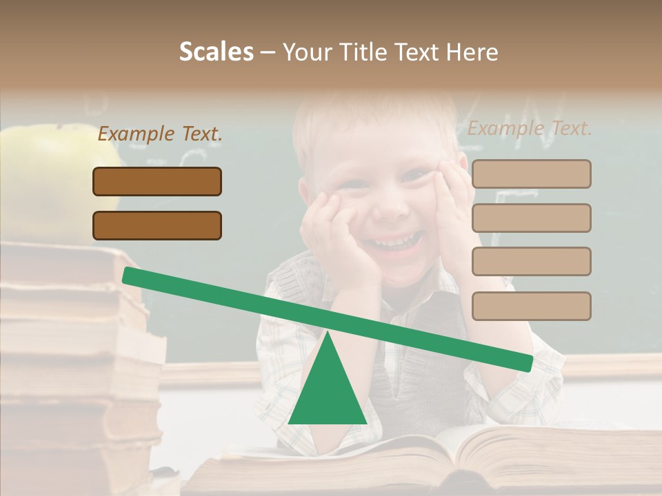 Innocence Boy Think PowerPoint Template