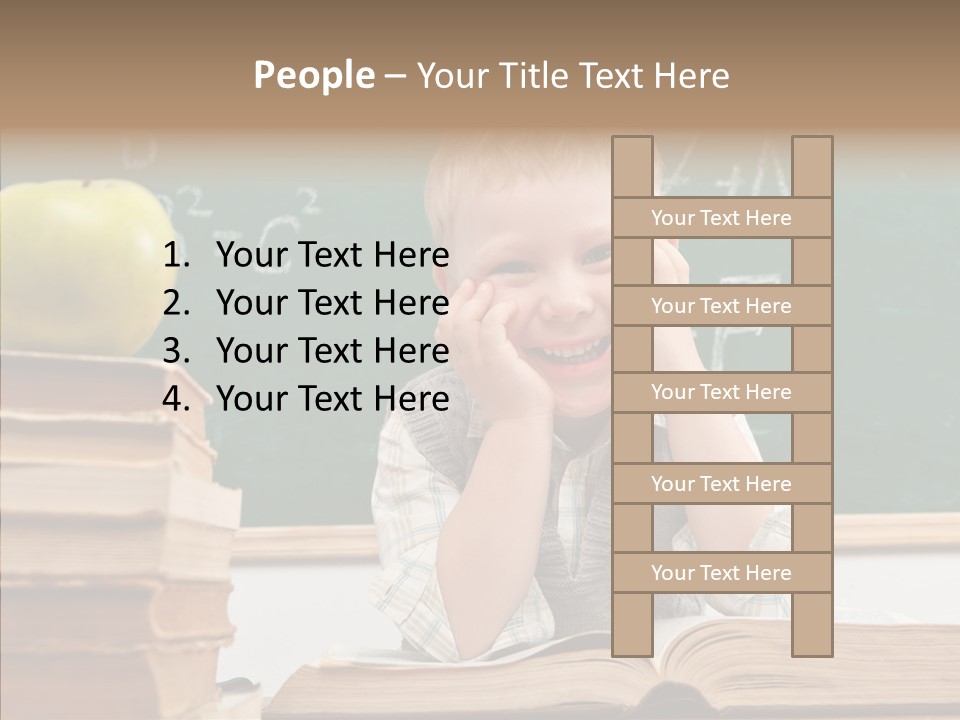 Innocence Boy Think PowerPoint Template