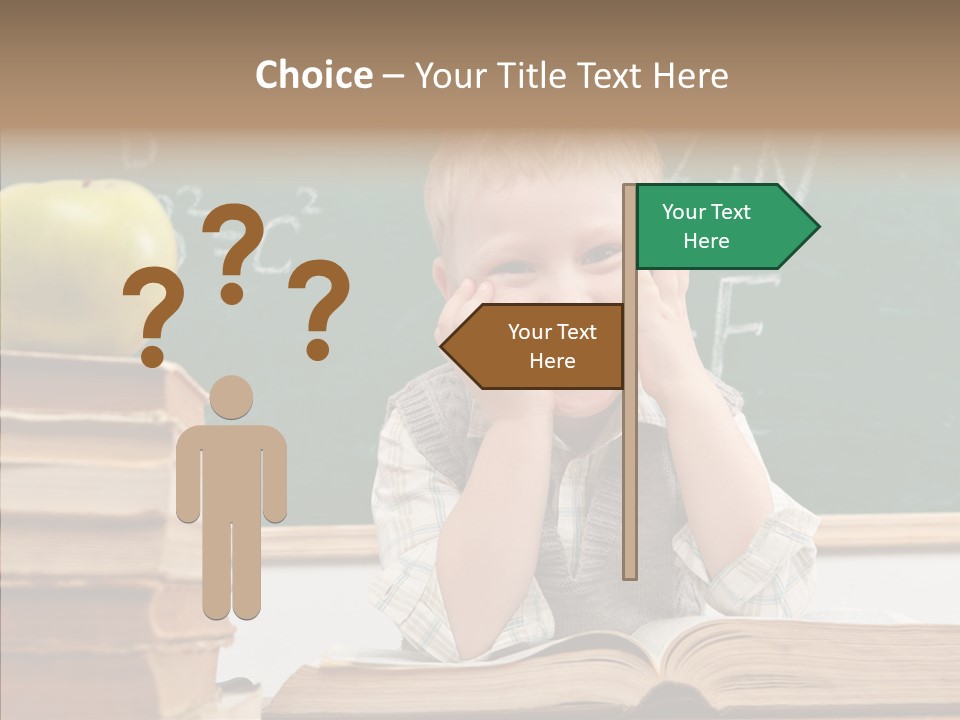 Innocence Boy Think PowerPoint Template
