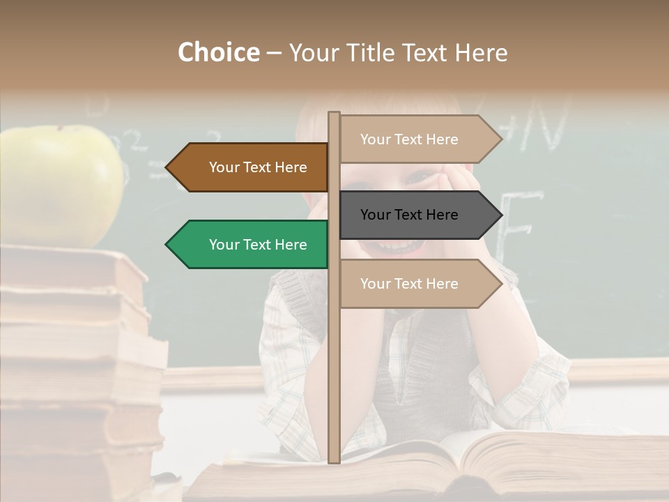 Innocence Boy Think PowerPoint Template
