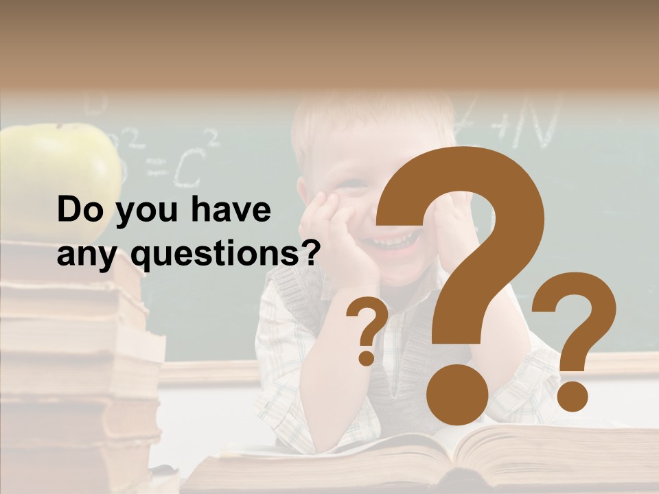 Innocence Boy Think PowerPoint Template