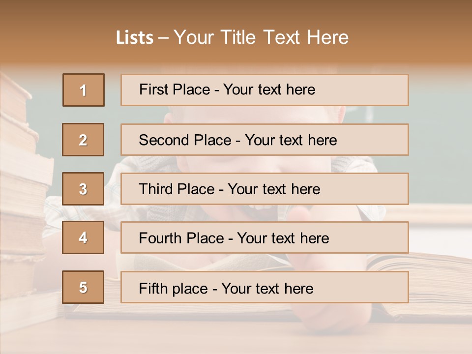 Childhood Handsome Keen PowerPoint Template