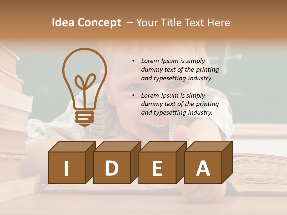 Childhood Handsome Keen PowerPoint Template