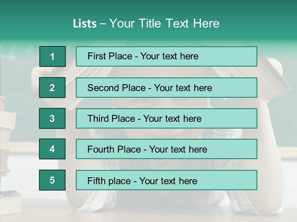 School Desk Read PowerPoint Template