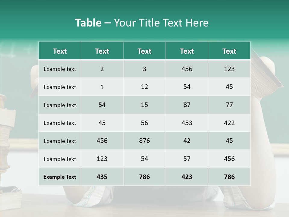 School Desk Read PowerPoint Template