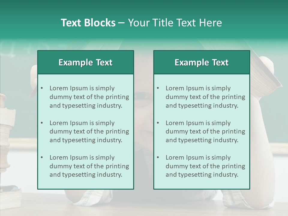 School Desk Read PowerPoint Template