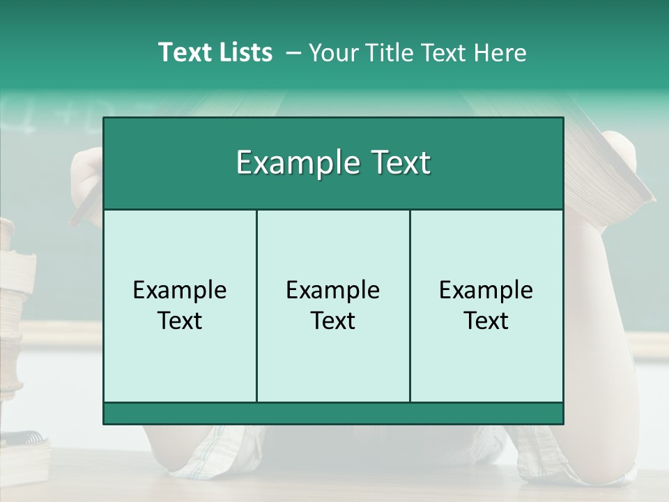 School Desk Read PowerPoint Template
