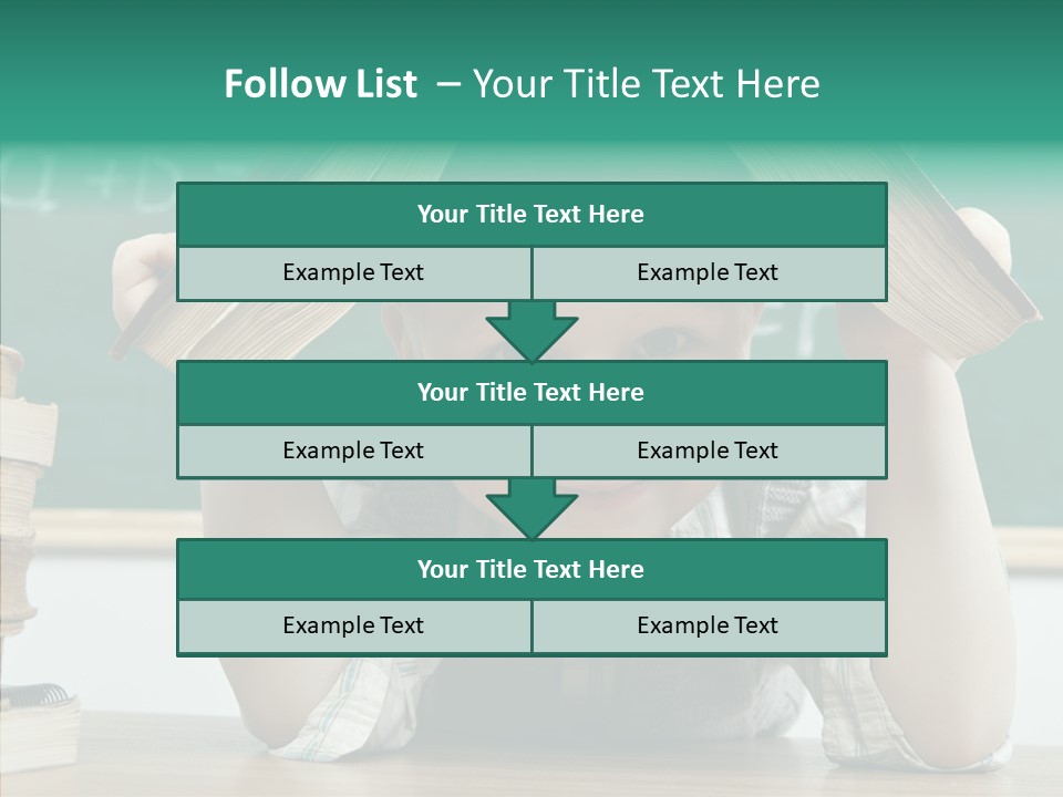 School Desk Read PowerPoint Template