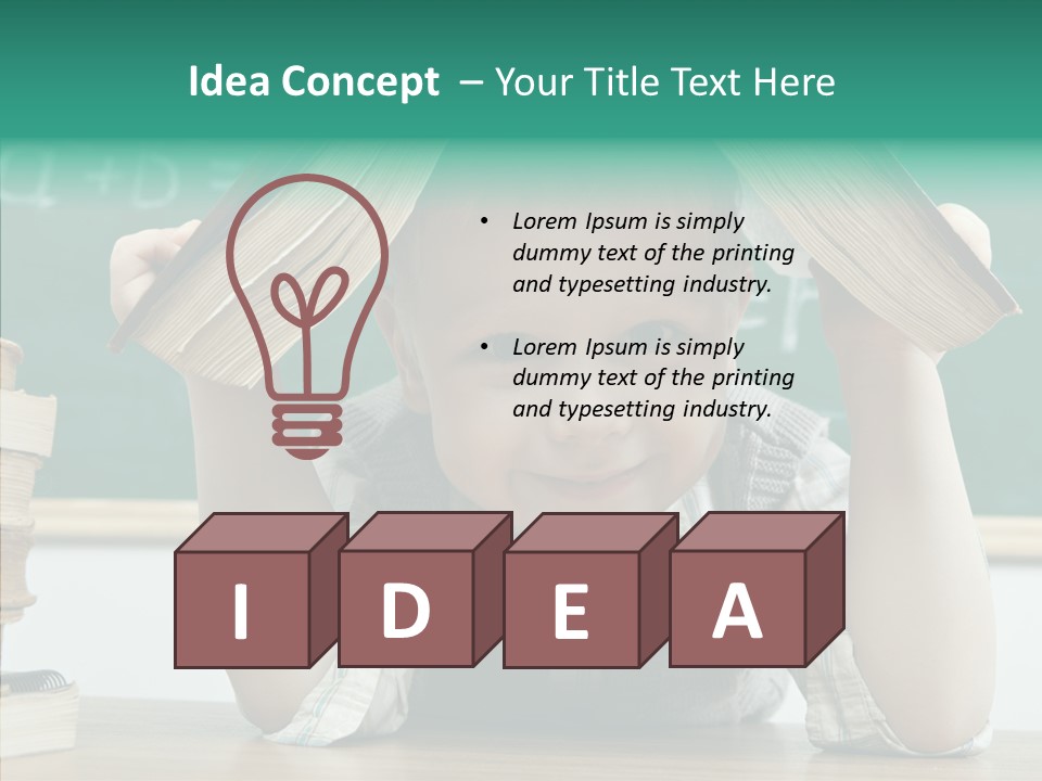 School Desk Read PowerPoint Template