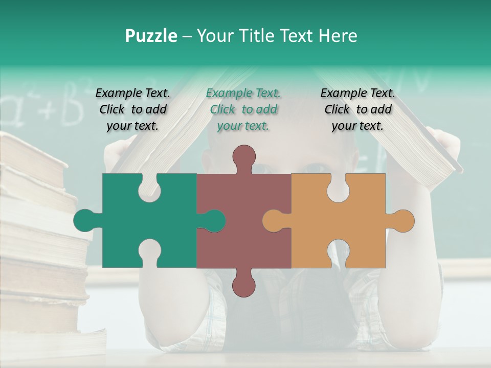 Education Boy Indoor PowerPoint Template