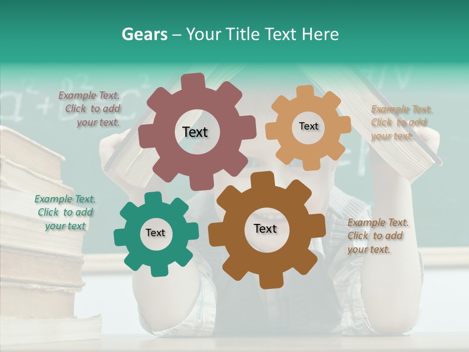 Education Boy Indoor PowerPoint Template