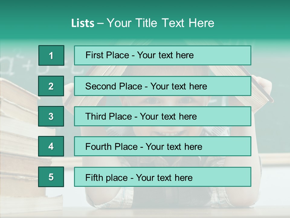 Education Boy Indoor PowerPoint Template