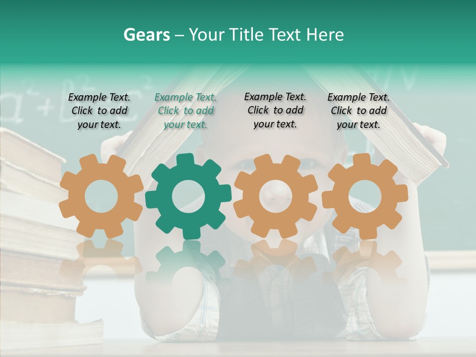 Education Boy Indoor PowerPoint Template