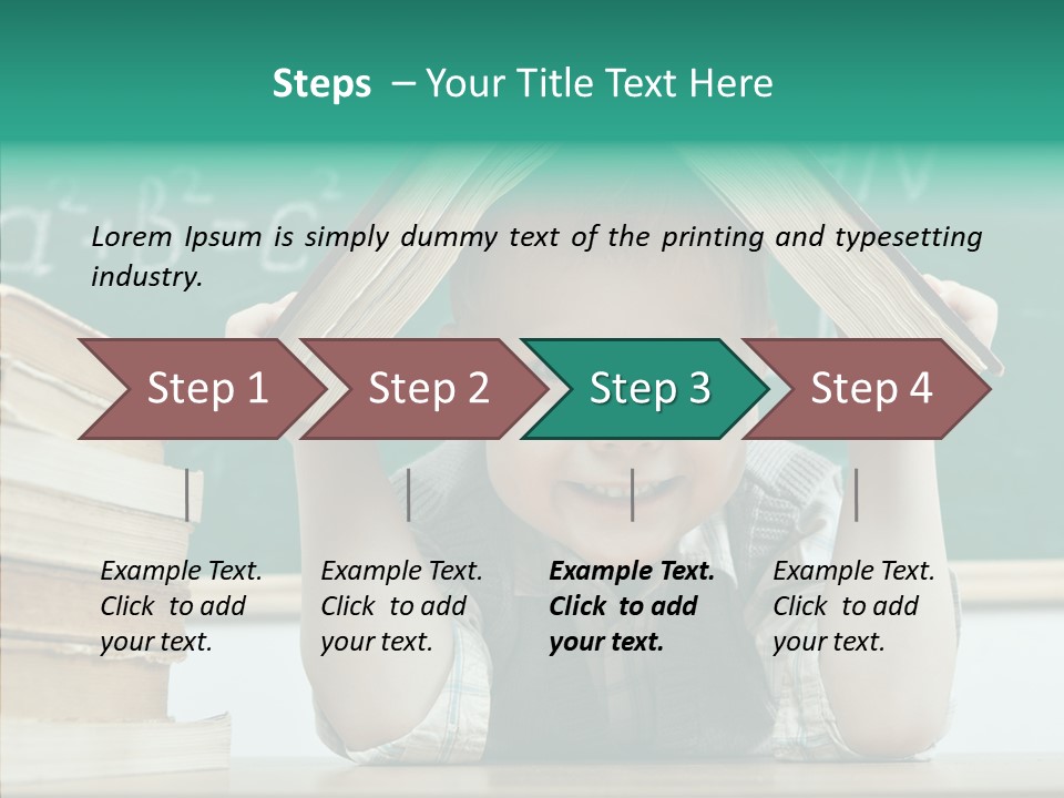 Education Boy Indoor PowerPoint Template